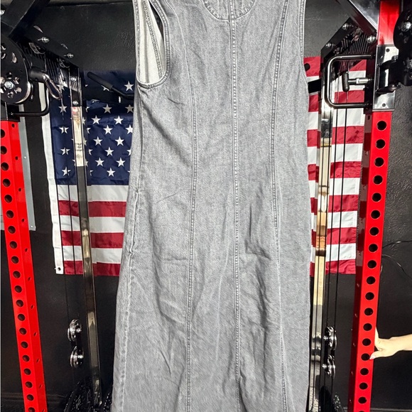 Universal Thread Gray Washed Button-Front Dress - Picture 3 of 3